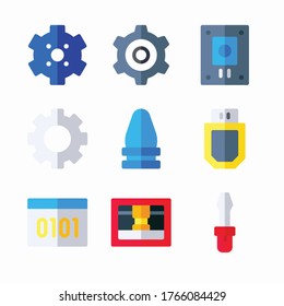 Simple Set Robotics Vector Color Icons