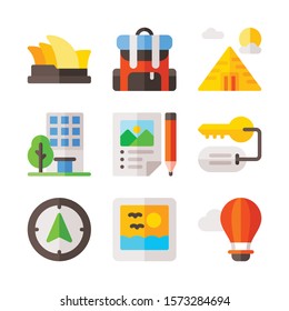 Simple Set of Route Related Vector Icons. 