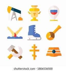 Simple Set Russia Vector Color Icons. Color with Editable stroke
u