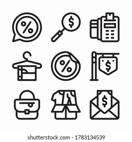 Simple Set Sales Vector line Icons. Line with Editable stroke
