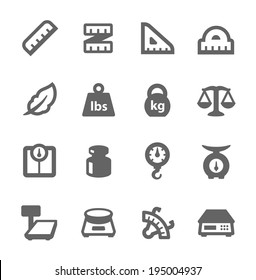 Simple Set of Scales and Rulers Related Vector Icons for Your Design.
