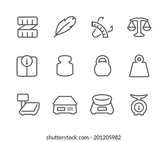 Simple Set of Scales and Rulers Related Vector Icons for Your Design. Vector EPS 10 Format. Well Organized and Layered. 