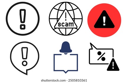 Simple Set of Scam News Related Vector Line Icons. Contains such icons as wrong information, propaganda content, and more. Perfect icons