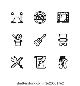 Simple Set of scenic arts Related Vector Line Icons