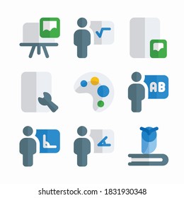 Simple Set School Vector Color Icons