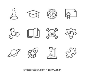 Simple set of Science related vector icons for your design.