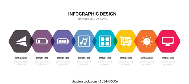 simple set of screen, sun, shopping cart, menu icons, contains such as icons music note, full battery, low battery, send and more. 64x64 pixel perfect. editable vector set