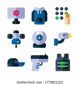 Simple Set Secret Spy Vector Color Icons. Color with Editable stroke