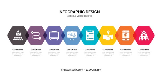 simple set of seminar, advertising, partner, feedback icons, contains such as icons strategy, mass media, timeline, conference and more. 64x64 pixel perfect. editable vector set