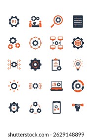 Simple set of settings icons Contains such Icons as control , management, Options