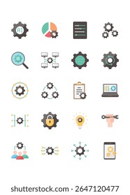 Simple set of settings icons, control , management, Options