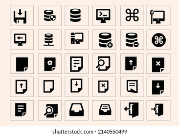 Simple Set of Setup and Settings Related Vector Line Icons. Collection of simple linear web icons such Installation, Settings, Options, Download, Update, Gears and others and others Tech Support.