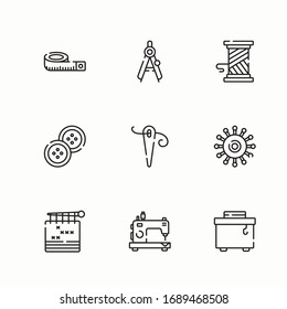 Simple Set Sewing Vector line Icons