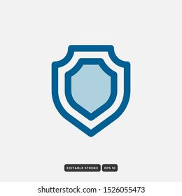 Simple Set of Shield Related Vector Line Icons. EPS 10