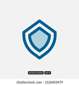 Simple Set of Shield Related Vector Line Icons. EPS 10