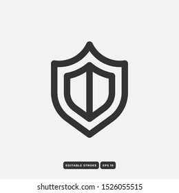 Simple Set of Shield Related Vector Line Icons. EPS 10