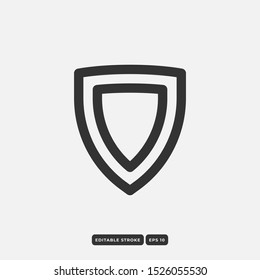 Simple Set of Shield Related Vector Line Icons. EPS 10