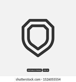 Simple Set of Shield Related Vector Line Icons. EPS 10