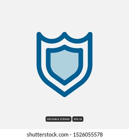 Simple Set of Shield Related Vector Line Icons. EPS 10