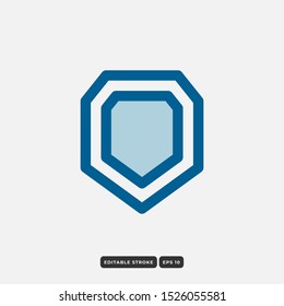 Simple Set of Shield Related Vector Line Icons. EPS 10