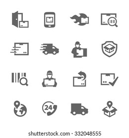 Simple Set of Shipping and Delivery Related Vector Icons for Your Design.