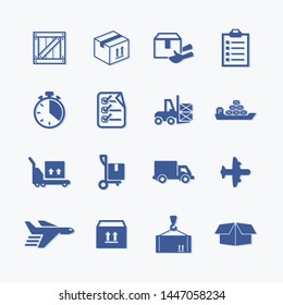 Simple Set of Shipping Related Vector Flat Icons. Contains such Icons as Courier, Package Protection, Return and more.