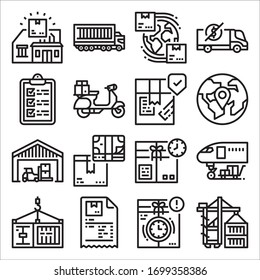 Einfache Set von Symbolen für verschifferbare Vektorillustrationen