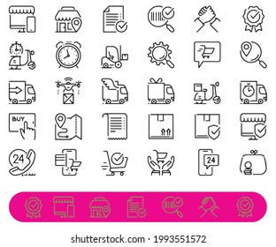 Simple Set of Shipping Related Vector Line Icons. Contains such Icons different shapes in Illustrator EPS file. 