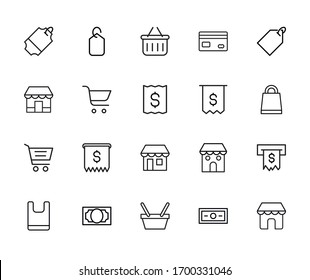 Sencillo conjunto de modernos iconos de línea delgada. Diseño moderno. Paquete de iconos de trazo. Ilustración vectorial aislada en un fondo blanco. Símbolos de calidad superior.