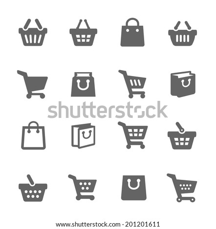 Simple Set of Shopping Bags Related Vector Icons for Your Design. Vector EPS 10 Format. Well Organized and Layered. 