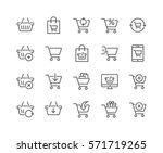 Simple Set of Shopping Cart Related Vector Line Icons. 
Contains such Icons as Express Checkout, Mobile Shop, Add, Refresh and more.
Editable Stroke. 48x48 Pixel Perfect.