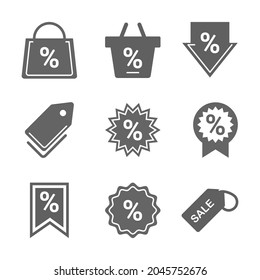 Simple Juego de Iconos Vectores Relacionados con la Compra. Adecuado para decoraciones de temática empresarial