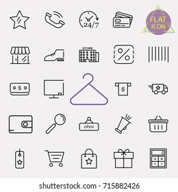 Simple Set of Shopping Related Vector Line Icons.