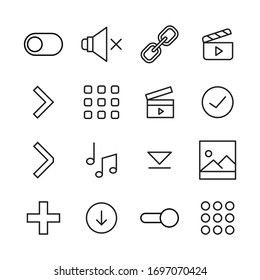 Simple set of sign icons in trendy line style. Modern vector symbols, isolated on a white background. Linear pictogram pack. Line icons collection for sign apps and mobile concept.