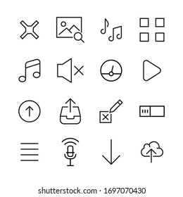 Simple set of sign icons in trendy line style. Modern vector symbols, isolated on a white background. Linear pictogram pack. Line icons collection for sign apps and mobile concept.