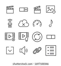 Simple set of sign icons in trendy line style. Modern vector symbols, isolated on a white background. Linear pictogram pack. Line icons collection for sign apps and mobile concept.