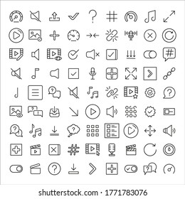 Simple set of sign icons in trendy line style. Modern vector symbols, isolated on a white background. Linear pictogram pack. Line icons collection for sign apps and mobile concept.