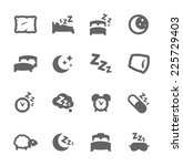 Simple Set of Sleep Related Vector Icons for Your Design.