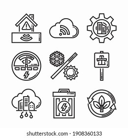 Simple Set Smart City Vector line Icons. Line with Editable stroke