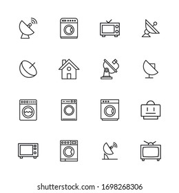 Simple set of smart home icons in trendy line style. Modern vector symbols, isolated on a white background. Linear pictogram pack. Line icons collection for web apps and mobile concept.