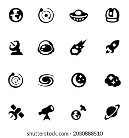 Simple Set of Space Related Vector Icons for Your Design.