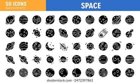Simple Set of Space Related Vector Line Icons. Contains such Icons as Observatory, Planet Earth, Alien and more. Editable Stroke. 