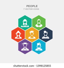 simple set of spanish woman, spanish man, colombian, chilean icons, contains such as icons dutch, norwegian, amazonian and more. 64x64 pixel perfect. infographics vector