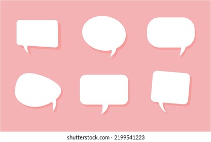 simple set of speech bubbles vector