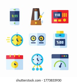 Simple Set Speedometer Vector Color Icons