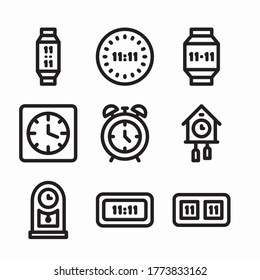 Simple Set Speedometer Vector line Icons

