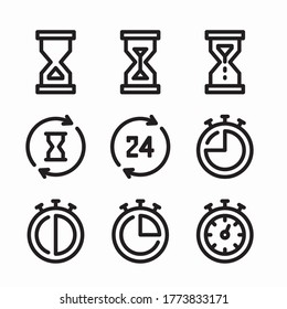Simple Set Speedometer Vector line Icons
