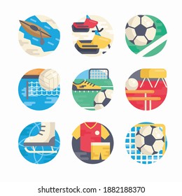 Simple Set Sport Vector Color Icons
