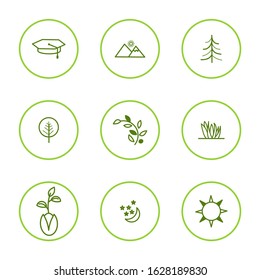 Simple set spring icon vectors for website and mobile app icons