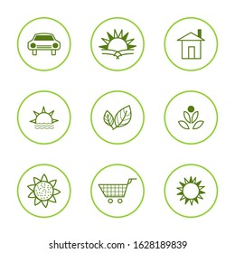 Simple set spring icon vectors for website and mobile app icons